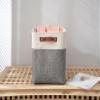 Anevous Fabric Storage Basket with Handles, 28 x 28 x 28 cm, Gray view 3