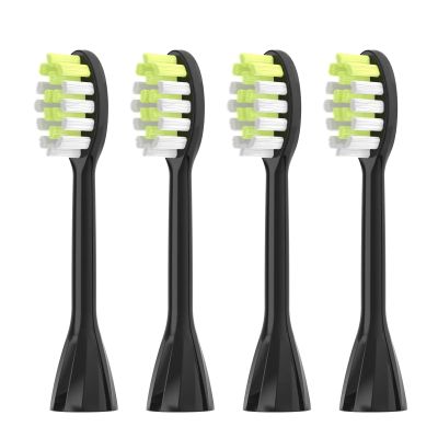 WENH 4-Pack Replacement Toothbrush Heads, Compatible with HY1100, HY1200, BH1022 (Black)