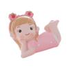 ULDIGI Pink Resin Girl Birthday Cake Topper view 1