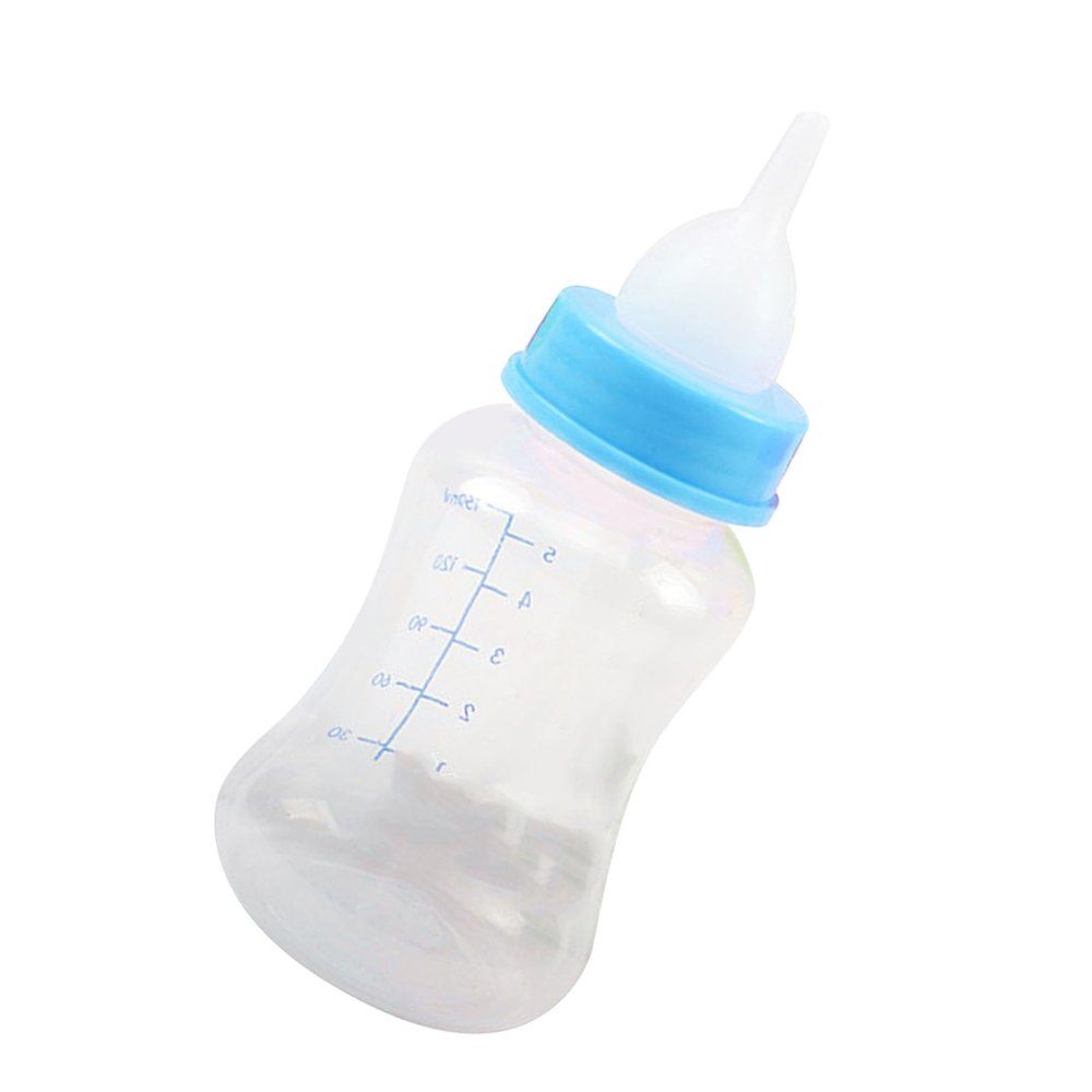Pet Feeding Bottle, 150 ml, Reusable with 4 Soft Washable Nipples for Kittens
