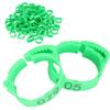 Quail Leg Bands, Baby Chick Leg Bands, Chicken Identification Bands, Clip-On, Round Plastic Identification Loop Bands, 100 Pieces, Numbered view 1