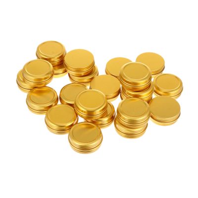 PLAFOPE 20-Pack 30 mL Gold Aluminum Cream Tins with Screw-Top Lids