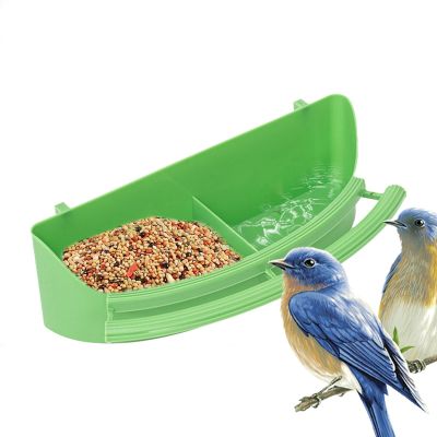 Bird Food Cup for Cages, Bird Slot Feeder