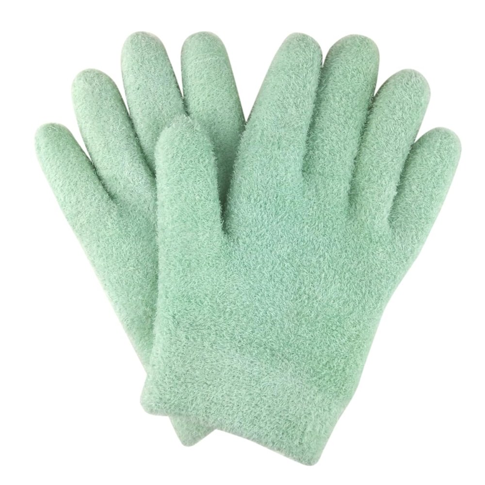 2 Pairs of Fabric and Gel Spa Gloves for Skin Care