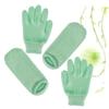2 Pairs of Fabric and Gel Spa Gloves for Skin Care view 2