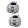 WOONEKY 2-Piece Resin Dog Memorial Flower Pots for Gardens and Outdoor Areas, Dog Grave Markers with Loving Design and “Dogs Leave Paw Prints on Our Hearts Forever” Saying view 1