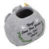WOONEKY 2-Piece Resin Dog Memorial Flower Pots for Gardens and Outdoor Areas, Dog Grave Markers with Loving Design and “Dogs Leave Paw Prints on Our Hearts Forever” Saying view 2