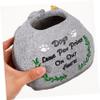 WOONEKY 2-Piece Resin Dog Memorial Flower Pots for Gardens and Outdoor Areas, Dog Grave Markers with Loving Design and “Dogs Leave Paw Prints on Our Hearts Forever” Saying view 4