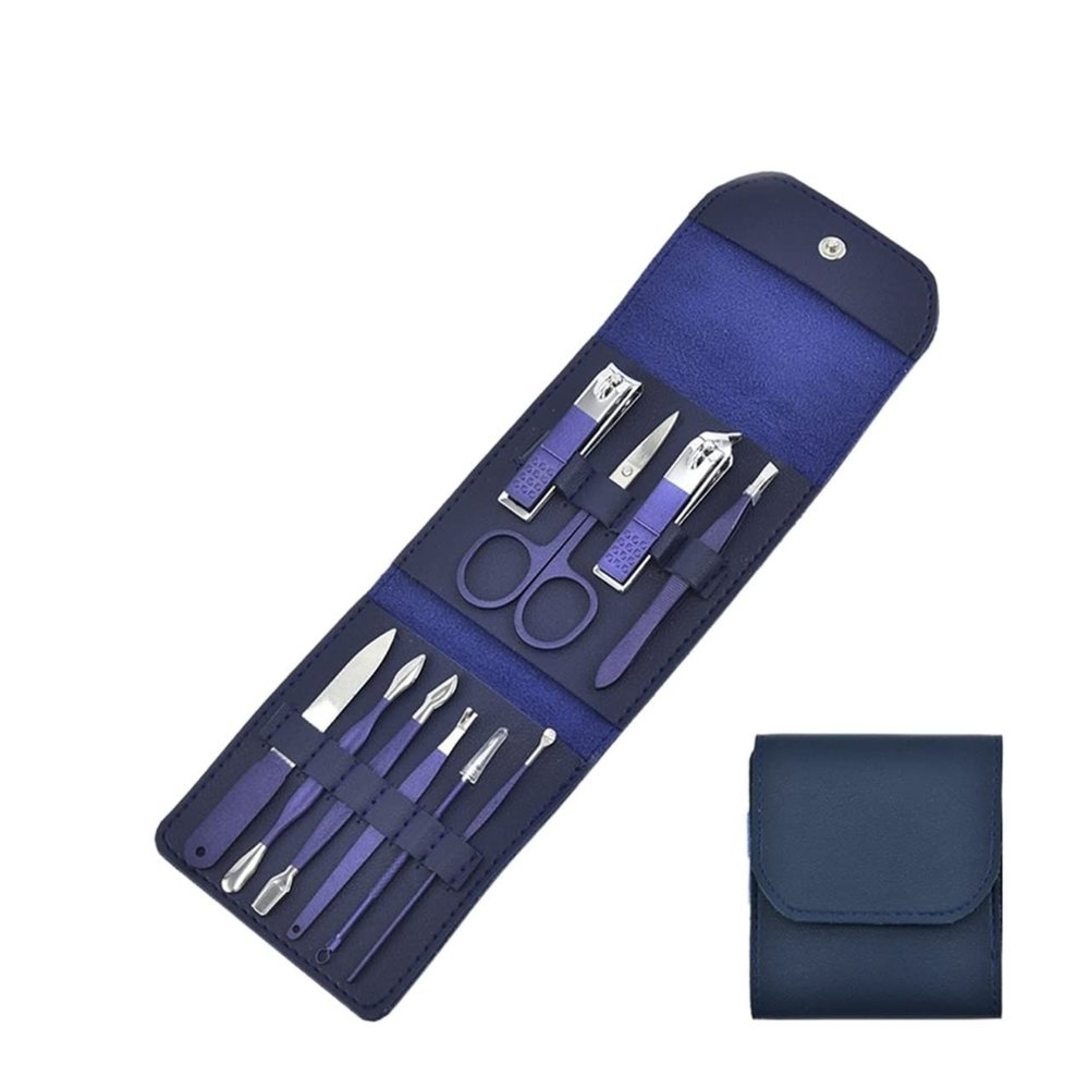 SCRUBY 10-Piece Nail Clipper Set, Blue