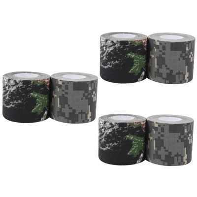 KOMBIUDA 6-Piece Camouflage Self-Adhering Cohesive Tape, Water-Resistant and Lightweight