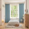 Bishilin Blackout Curtains with Grommets, 2-Pack, Blue, 132 x 244 cm, Linen Look view 2