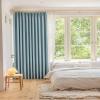 Bishilin Blackout Curtains with Grommets, 2-Pack, Blue, 132 x 244 cm, Linen Look view 3