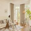Bishilin Blackout Curtains with Grommets, 137 x 229 cm, Set of 2, Solid Light Brown view 3