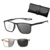 Sports Tr Square-Frame Reading Glasses, Ultra-Light, Blue-Light Blocking, Gray, 3.5x view 1