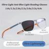 Sports Tr Square-Frame Reading Glasses, Ultra-Light, Blue-Light Blocking, Gray, 3.5x view 2