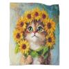Beautiful Cat 3D Soft Flannel Throw Blanket, 60 x 80 in (150 x 200 cm) view 1