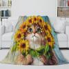 Beautiful Cat 3D Soft Flannel Throw Blanket, 60 x 80 in (150 x 200 cm) view 4