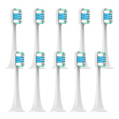 WENH Vacuum Replacement for X700 Toothbrush, Soft White Brush Heads, 10 Count (10 pcs, White/Blue)