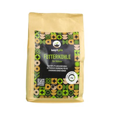 keep it grn Feed Charcoal for Chickens (2,000 g) - No Additives