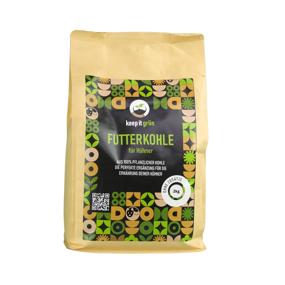 keep it grn Feed Charcoal for Chickens (2,000 g) - No Additives