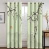 HNYDM Bird and Floral Blackout Curtains, 2 Panels, 117 x 167 cm view 1