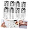 20 Plastic Pill Bottles, Silver, for Travel view 4