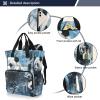 LINNIKEEEE Snow Watercolor Panda Diaper Backpack view 3
