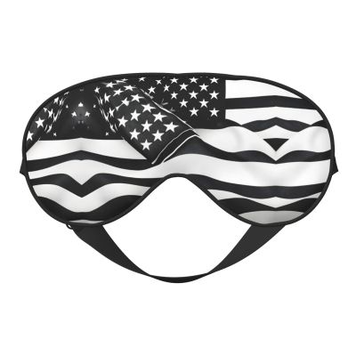 Black and White Eye Mask with American Flag