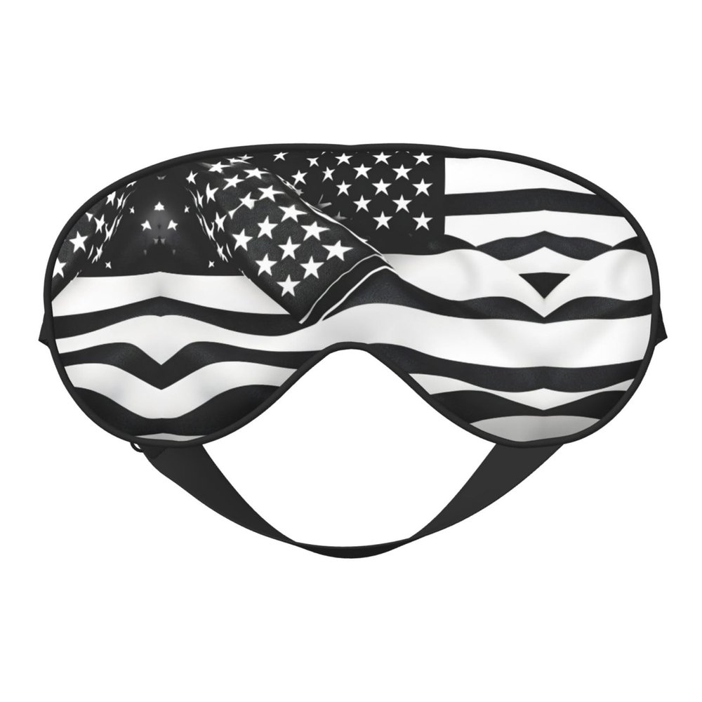 Black and White Eye Mask with American Flag