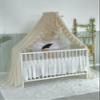 Baby Fancyroom Canopy for Crib, Premium Tulle, Light Beige view 3