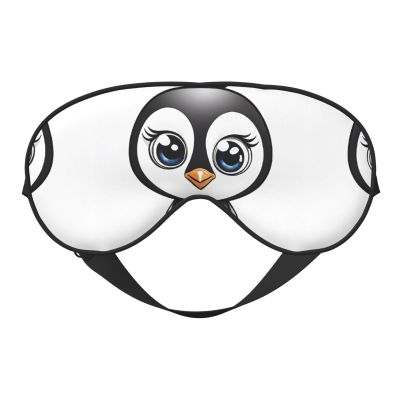 I Love Penguins Sleep Mask with Adjustable Strap, Silk Eye Mask for Blocking Light, Sleep, Travel, Relaxation, Naps and Meditation