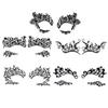 Temporary Eye Tattoos, 5 Pairs, Black Paper, for Cosplay and Concerts view 1