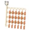 TYCIONG Foldable Wall-Mounted Sock Dryer, Multi-Clip, 4-Tier, Cream view 3