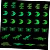 BIUDECO 32-Piece Glow-in-the-Dark Dinosaur Wall Stickers for Children's Rooms view 1
