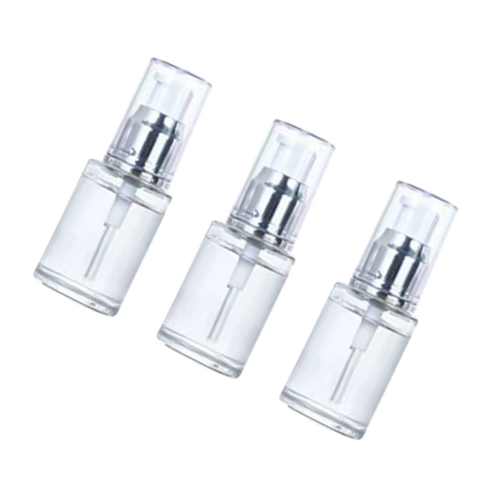 30 ml Empty Glass Cosmetic Pump Bottles, 3-Pack