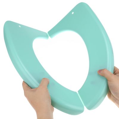 PP Plastic Foldable Toilet Training Seat, Green, for Travel