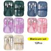 Xumh2024-3 12-Piece Stainless Steel Nail Clipper Set, Green view 3
