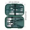 Xumh2024-3 12-Piece Stainless Steel Nail Clipper Set, Green view 4