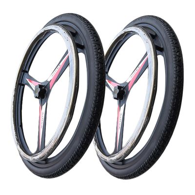 Pair of 24 x 1.75 Rear Wheels for Wheelchairs