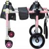 4-Wheel Dog Wheelchair, Mobility Aid for Disabled Dogs, Pink, X-Small view 1