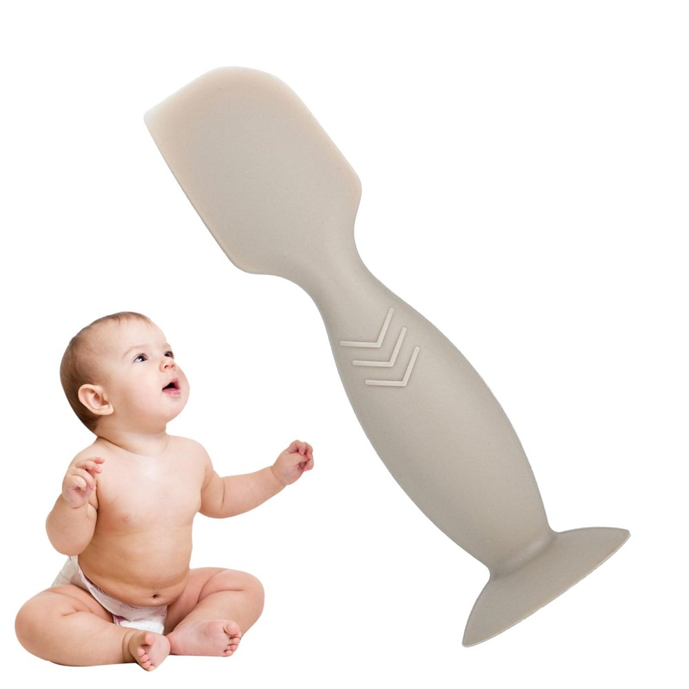 Moreeulsi Baby Cream Spatula, 10 x 4 cm, Soft Silicone Diaper Cream Spatula