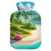 Island Landscape Hot Water Bottle with Soft Cover view 1