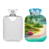 Island Landscape Hot Water Bottle with Soft Cover view 2