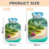 Island Landscape Hot Water Bottle with Soft Cover view 3