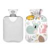 Hot Water Bottle with Soft Cover, Hedgehog Animal Design, for Hot and Cold Compresses, 1 L view 2