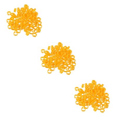 Sosoport 300-Piece Yellow Bird Identification Rings for Pigeons, Parrots and Other Birds