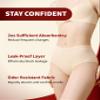 REELINDRY Women's Washable Incontinence Underwear, 57 g, Bladder Leak Protection, 2-Pack, Black/Beige, Size L view 2