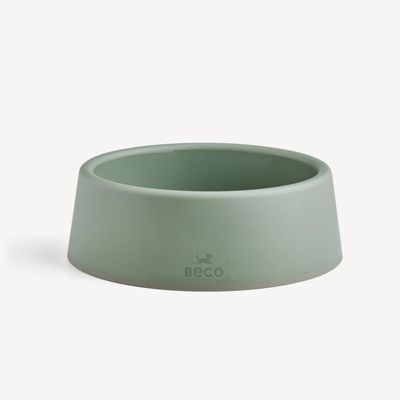 Beco Dog Bowl for Food & Water, Olive Green, Large