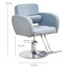 Mixtric Sturdy Adjustable Barber Chair with Footrest, 360° Swivel, Height-Adjustable, Black, Round view 2