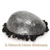Afro-Curly Men's Hair Replacement System, Full PU Injection Base view 3